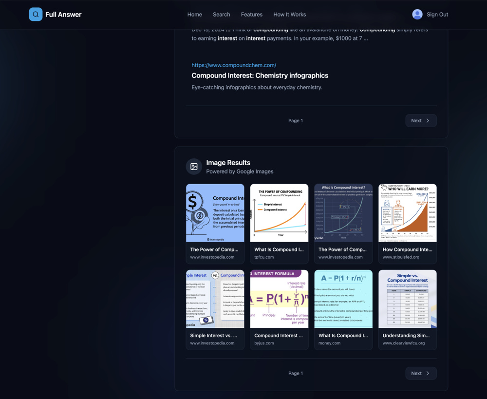 Full Answer Google image results for compound interest